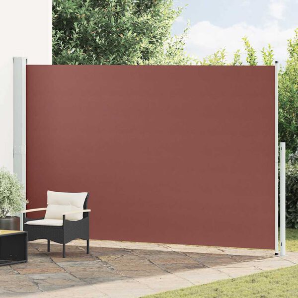 vidaXL Seitenmarkise Ausziehbar 220x500 cm Braun