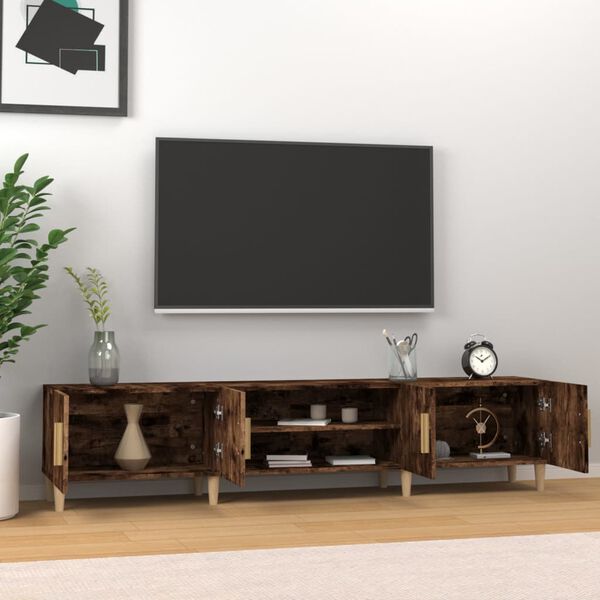 vidaXL TV-Schrank Räuchereiche 180x31,5x40 cm Holzwerkstoff