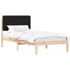 vidaXL Bettgestell mit gepolstertem Kopfteil Schwarz 80 x 200 cm