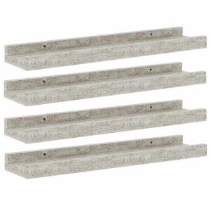 vidaXL Wandregale 4 Stk. Betongrau 40x9x3 cm