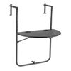 Livin'outdoor Balkon-Klapptisch Halbrund Grau