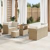 vidaXL Garten-Sofa-Set 8 pcs Beige Poly-Rattan