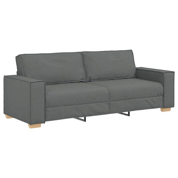 vidaXL 3-Sitzer-Sofa Dunkelgrau 220x78x84 cm Stoff