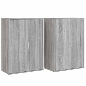 vidaXL Sideboards 2 Stk. Grau Sonoma 60x31x84 cm Holzwerkstoff