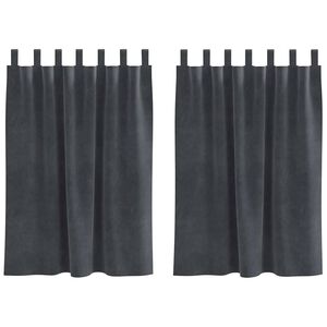 vidaXL Verdunkelungsvorh&auml;nge 2 stk. Hellgrau 140 x 140 cm Samt