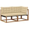vidaXL 7 stk. Outdoor Mittel- und Ecksofa Massivholz Akazie Natur