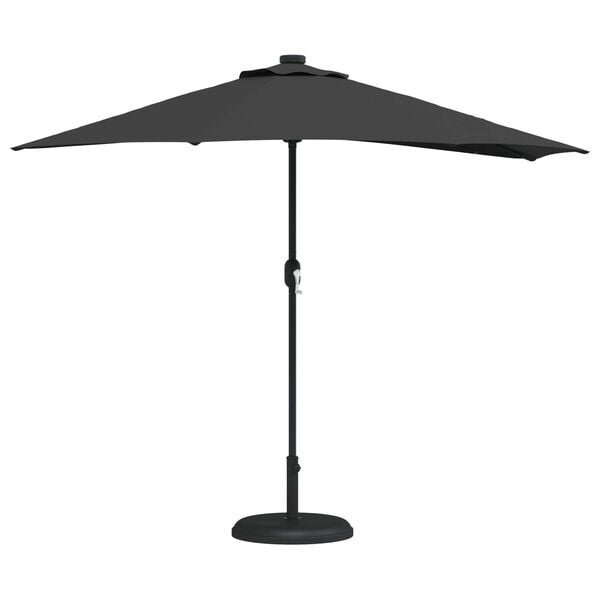 vidaXL Garten-Sonnenschirm Schwarz 294 x 150 x 224 cm
