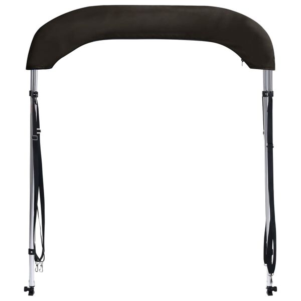 vidaXL 2-Bow Bimini Top Schwarz 150x120x110 cm