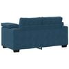 vidaXL 2-teiliges Sofa-Set mit Kissen, blauer Samt