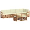 vidaXL Sofagarnituren 8 pcs Natur und Creme Massivholz Akazie