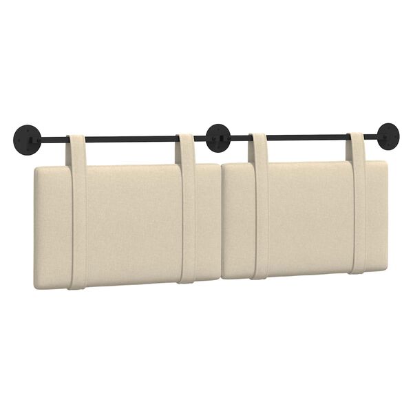 vidaXL H&auml;ngevorderseite Wandmontiert Uni Creme 150 x 55 x 5 cm Stoff