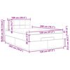 vidaXL Ottoman-Bett mit Matratze Creme 120x200 cm Stoff