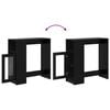 vidaXL Bartisch Schwarz Eichen-Optik 101 x 40 x 103,5 cm Holzwerkstoff