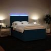 vidaXL Boxspringbett mit Matratze Blau 140x200 cm Samt