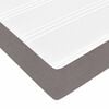 vidaXL Bettgestell mit Matratze mit Matratze 2 pcs Taupe Stoff