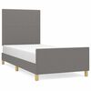 vidaXL Bettgestell ohne Matratze Dunkelgrau 100x200 cm Stoff