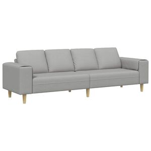 vidaXL Wohnzimmer Couch Wolkengrau 250 x 77 x 76 cm Polyester