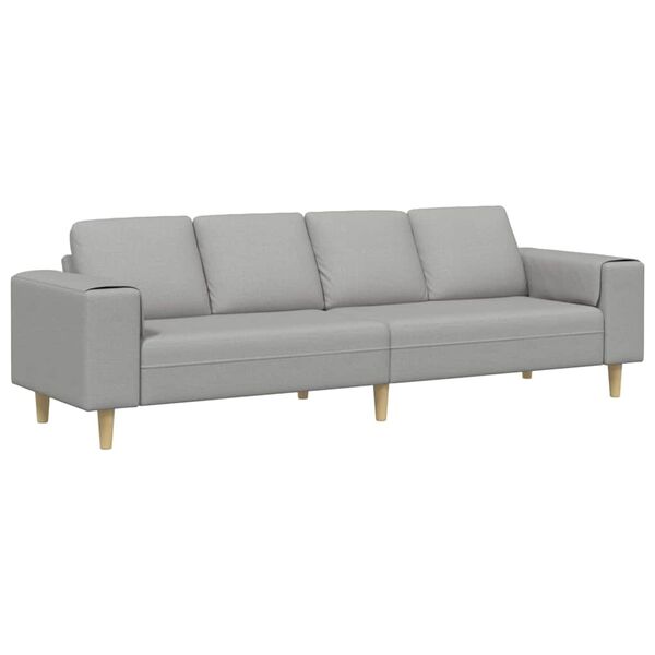 vidaXL Wohnzimmer Couch Wolkengrau 250 x 77 x 76 cm Polyester