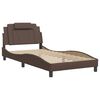 vidaXL Bettgestell "Viana" mit LED ohne Matratze Braun 100x200 cm