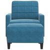 vidaXL Sessel mit Hocker Blau 60 cm Samt