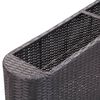vidaXL Garten-Hochbeet 120×24×40 cm Poly Rattan Schwarz