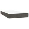 vidaXL Boxspringbett mit Matratze Dunkelgrau 120x190 cm Samt
