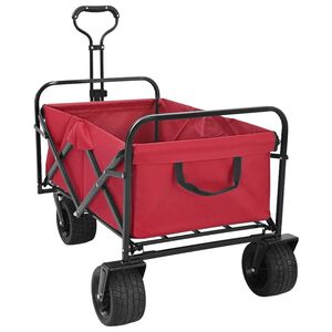 vidaXL Einkaufswagen mit Bremsen Rot 89 x 63 x 96 cm