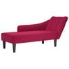 vidaXL Chaiselongue mit Rechter Armlehne Weinrot Samt