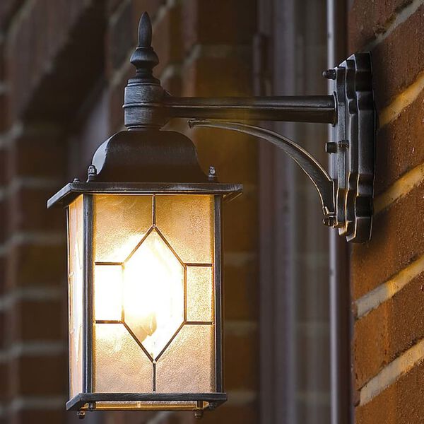 KONSTSMIDE Wandleuchte Milano Unten Schwarz und Silbern