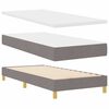 vidaXL LED Boxspringbett mit Matratze mit LED Taupe 90 x 190 cm Stoff