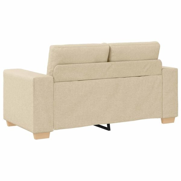 vidaXL Zweisitzer-Sofa Creme 120 cm Stoff