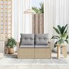 vidaXL Garten-Sofa mit Kissen 120 x 62 x 69 cm Poly-Rattan