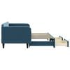 vidaXL Tagesbett Ausziehbar mit Schubladen Blau 90x200 cm Samt