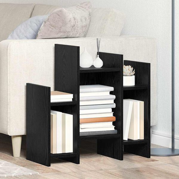 vidaXL Seitenschrank Schwarz Eichen-Optik 60 x 26 x 60 cm