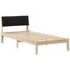 vidaXL Bettgestell Braun und Schwarz 100 x 200 cm Massivholz Kiefer