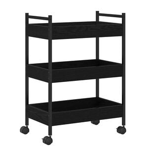 vidaXL K&uuml;chentrolley Schwarz Eichen-Optik 50 x 30 x 70 cm