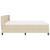 vidaXL Boxspringbett mit Matratze Creme 200 x 180 cm Polyester