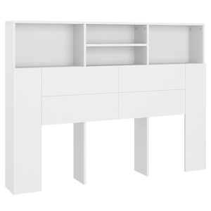 vidaXL Kopfteilschrank Wei&szlig; 140 x 19 x 103,5 cm