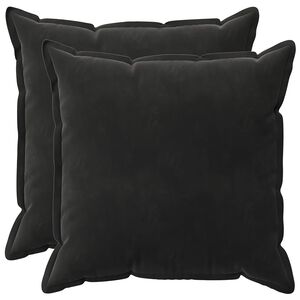 vidaXL Kissen mit Kissen HOUTEN 2 Stk. Schwarz Samt