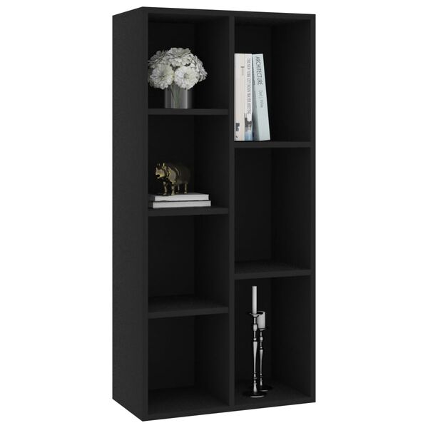 vidaXL Bücherregal Schwarz 50x25x106 cm Holzwerkstoff