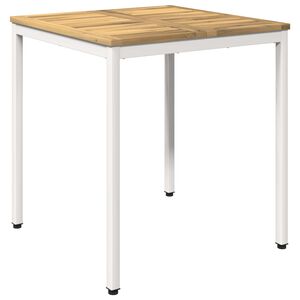 vidaXL Gartentisch Wei&szlig; 70 x 68,5 x 75 cm Massivholz Akazie