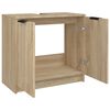 vidaXL Badschrank Sonoma-Eiche 64,5x33,5x59 cm Holzwerkstoff