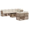 vidaXL Gartensofa-set 8 stk. Beige Poly-Rattan