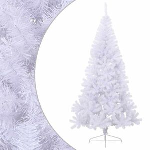 vidaXL K&uuml;nstlicher Halb-Weihnachtsbaum mit St&auml;nder Wei&szlig; 210 cm PVC