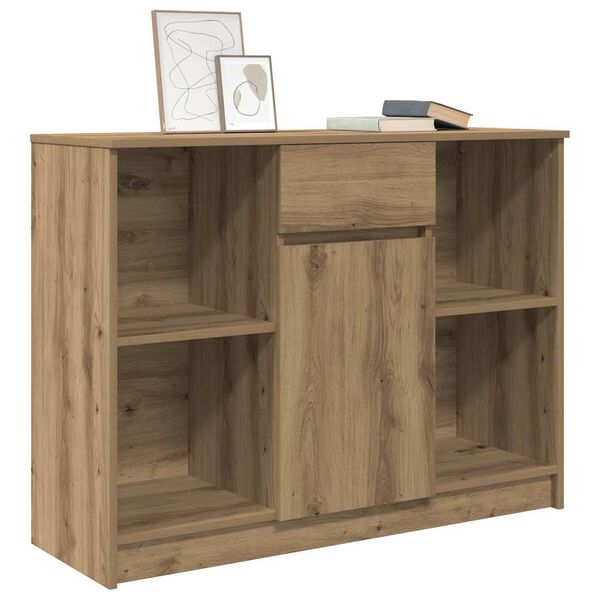 vidaXL Sideboard mit Schublade Artisan-Eiche 101x35x76cm Holzwerkstoff
