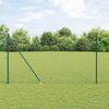 vidaXL Zaun mit Pfosten Gr&uuml;n 1,5 x 10 m Stahl und PVC