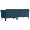 vidaXL Sofa 3-Sitzer Blau Samt