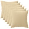 vidaXL Kissenbezug 6 pcs HEERLEN Beige 30 x 30 cm Polyester
