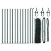 vidaXL Zaunpfosten Grün 25 x 0,4 m (50 mm Mesh) Stahl und PVC