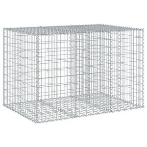 vidaXL Gabione mit Deckel 150x100x100 cm Verzinktes Eisen